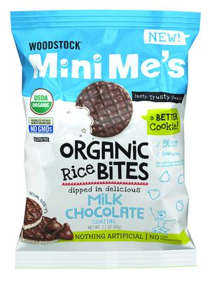 Woodstock Mini Me&#39;s Organic Rice Bites, Milk Chocolate, 2.1 Ounce