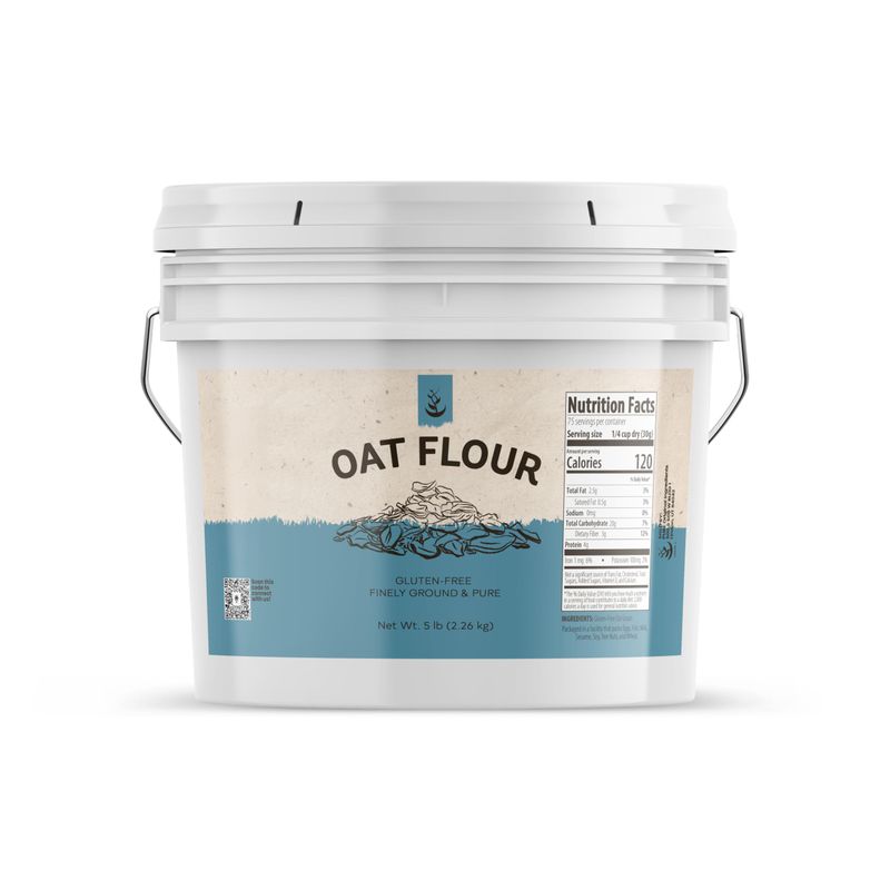 Oat Flour (1 Gallon) Gluten-Free Baking, Non-GMO, Finely Ground Pure