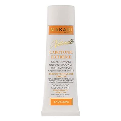 Makari Naturalle Carotonic Extreme Glow Renewing Face Cream SPF15 (1.7 oz) Brightens, Moisturizes, and Rejuvenates Skin Helps Diminish Acne, Control Oily Face, and Minimize the Appearance of Aging