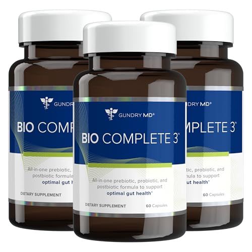 Gundry MD Bio Complete 3 - Prebiotic, Probiotic, Postbiotic to Support Optimal Gut Health, 30 Day Supply (90 Day Supply)