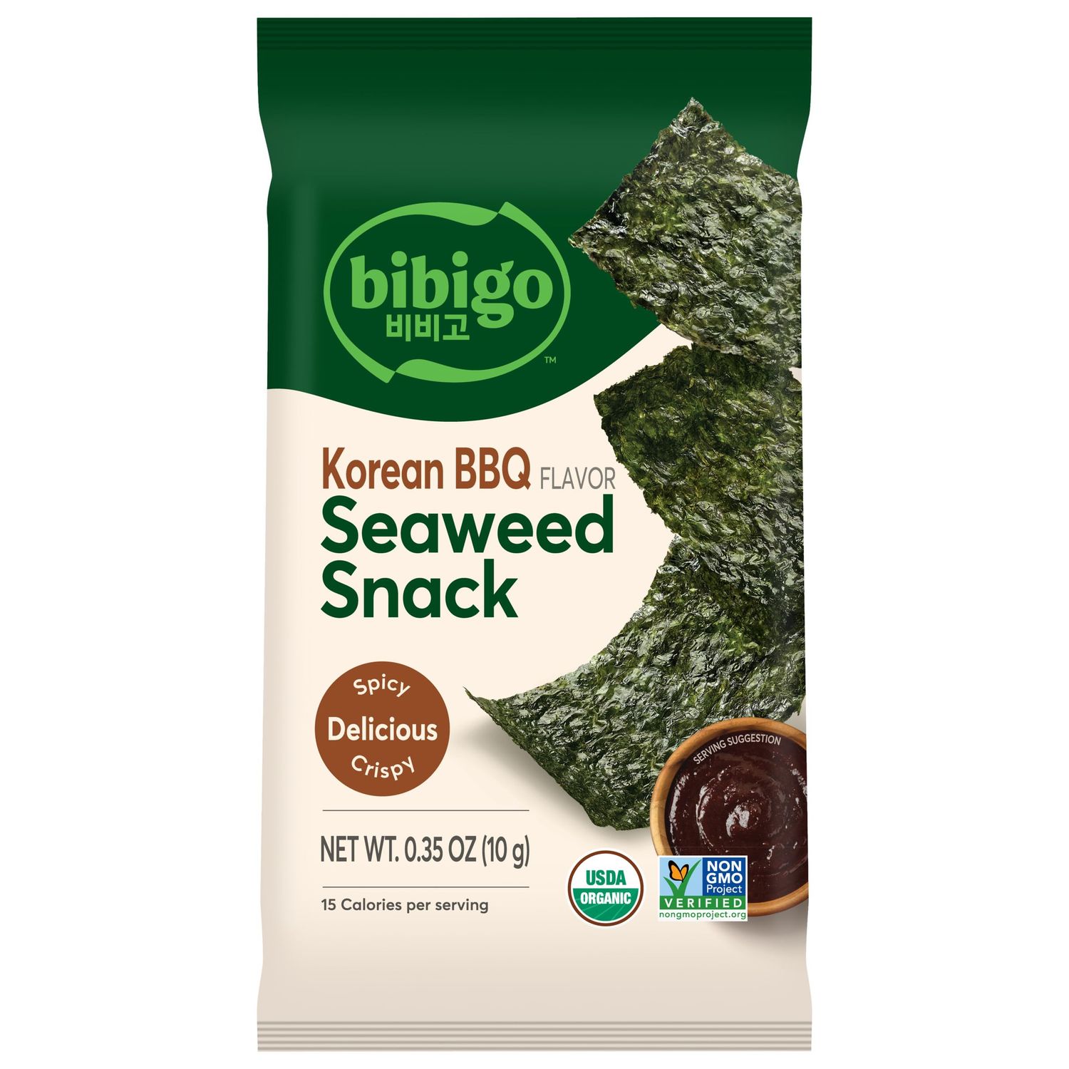 Bibigo KBBQ Flavored Seaweed Snack - 12 Pack