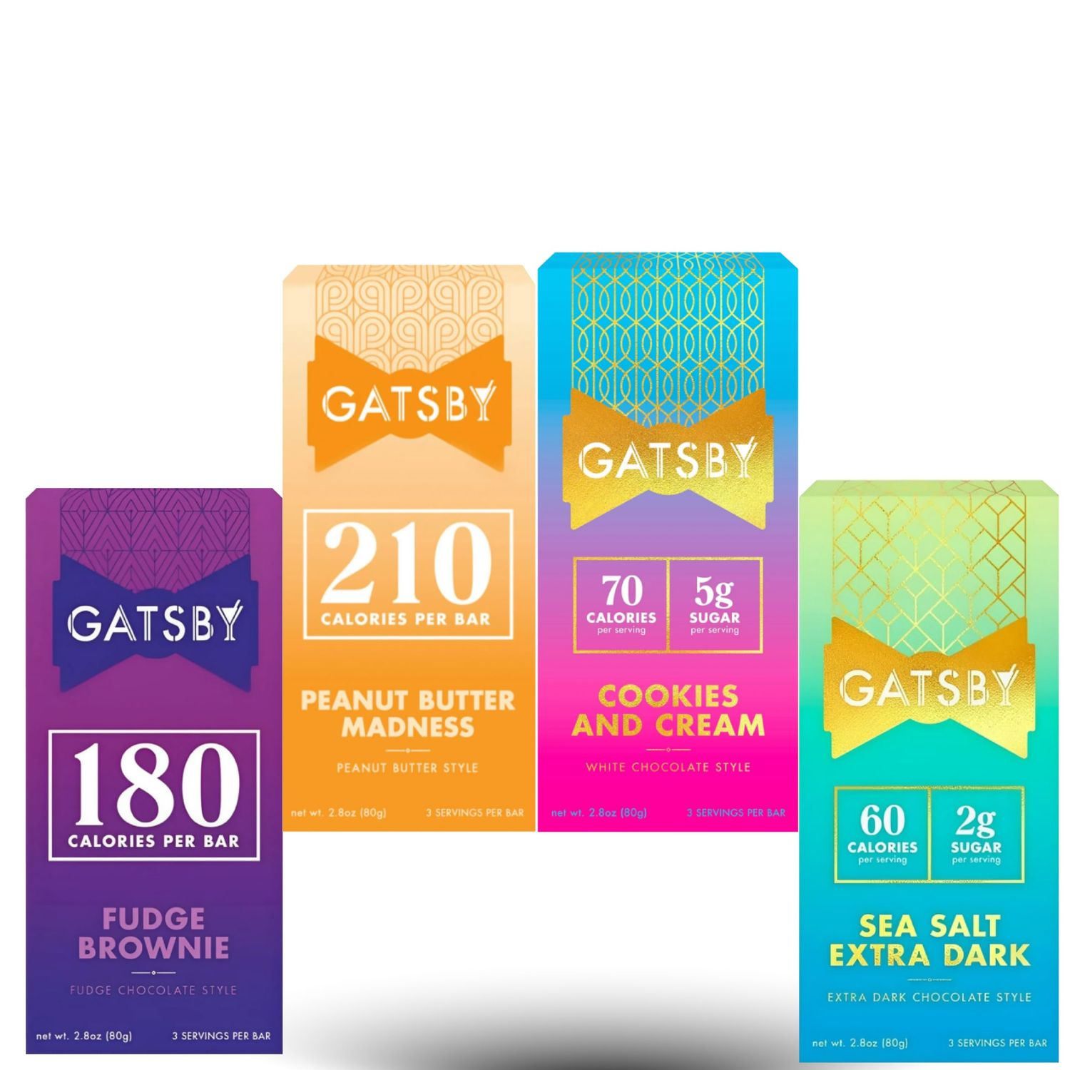 Chocolate Bar Variety 8 Pack Fudge Brownie Peanut Butter Madness Cookies and Cream Sea Salt Xtra Dark 2.9oz Bars