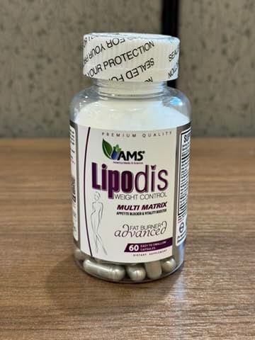 America Medic Science Lipodis - Supports Metabolism, Energy Wellness with Caffeine Green Coffee Beans - Dietary Supplement for Active Lifestyle Fitness Support - 60 Capsules