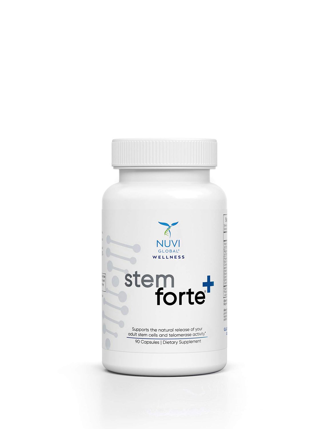NuVi Global Stemforte Plus Stem Cell and Telomere Supplements - Cell Regeneration, Cell Growth Telomere Support for Healthy Aging Cellular Health - 90 Capsules for Men Women
