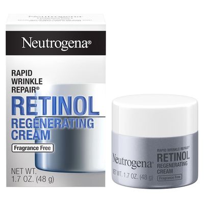 Neutrogena Retinol Face Moisturizer, Rapid Wrinkle Repair, Fragrance Free, Daily Anti-Aging Face Cream with Retinol Hyaluronic Acid to Fight Fine Lines, Wrinkles, Dark Spots, 1.7 oz