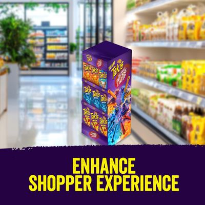 Takis 72 ct, 9.9 oz Sharing Size Game Day Display Shipper, Assorted Flavored Mixed Rolled Tortilla Chips