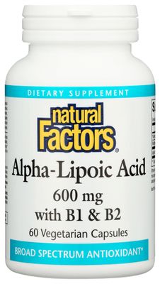 Natural Factors Alpha-Lipoic Acid B 600 mg, 60 Capsules