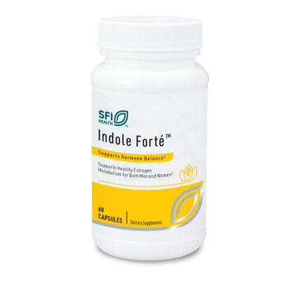 Klaire Labs SFI Health Indole Fort - Estrogen Supplement for Women Men with Diindolylmethane Indole-3-Carbinol - Indole DIM Supplement to Promote Healthy Estrogen Metabolism (60 Capsules)