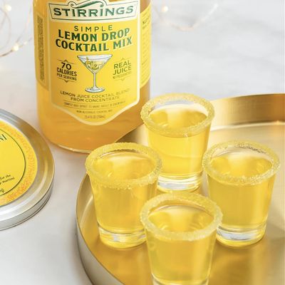 Stirrings 2 Pack Lemon Drop Cocktail Mix 750ml Bottles - Real Juice No Preservatives - 90 Calories - Drink Mixer