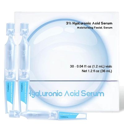30PCS 3 Hyaluronic Acid Serum Ultra-Hydrating Vials, Hyaluronic Acid Tubes, 3 Hyaluronic Acid Serum For Face, Ultra Hydrating Serum, Nature Perfection Hyaluronic Acid, Anti-Aging Serum 1.2ml30
