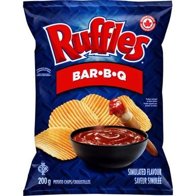 Lay&#39;s Ruffles Bar-B-Q Potato Chips 200g7.1 oz. Imported from Canada