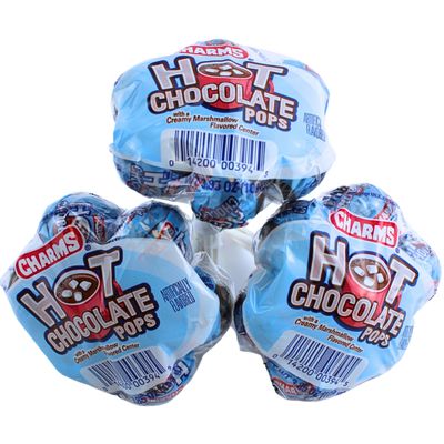 Hot Chocolate Flavored Charms Lollipops, Original Marshmallow Centered Charms Sweet Pops Suckers, by Queen City Candy Cave (21 Count)