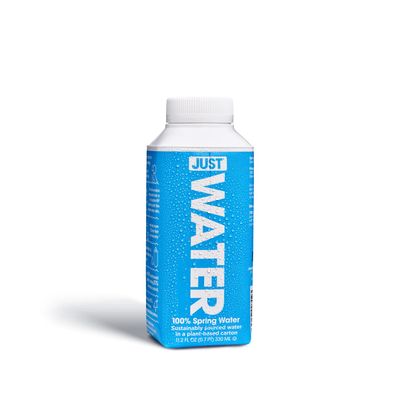 JUST Water - 100 Spring Water, Naturally Alkaline, 8.0 pH - Plant-Based, BPA Free, Sustainable and Fully Recyclable Boxed Water Bottle - Eco-Friendly - 11.2 Fl Oz (Pack of 24)