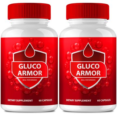 Gluco Armor Advanced Blood Formula Capsules, Official GlucoArmor Supplement Pills, Premium Formula for Healthy Circulation Stable Levels, All Natural Gluco Armor Lite Pastillas Reviews (2 Pack)