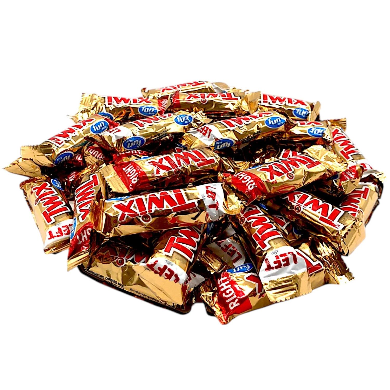 Twix Candy Bars, Fun Size, Bulk Individually Wrapped, 1.5lbs - Premium Milk Chocolate Candy with Cookie Caramel (24 ox), Ideal for Parties and Gatherings