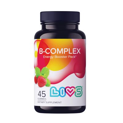 LIVS Energy - B Complex Vitamin Gummies with B3, B6, B12, and Biotin, Energy and Vitamin B Gummies, No Artificial Flavors, Strawberry Flavor, 45 Count