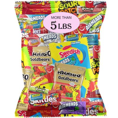 Bulk Candy Variety Pack - Bulk Candy&#39;s Individually Wrapped - Candy Bars, Hard Candy, Taffy&#39;s, Candy For Every Occasion More Than 5 Pounds,
