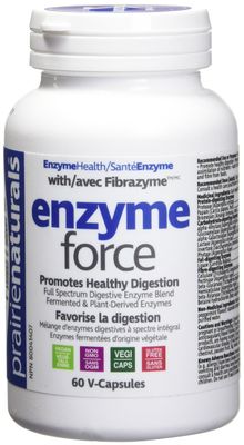 Prairie Naturals Force with Fibrazyme Digestive Enzyme Vegetarian Capsules, 60 Count