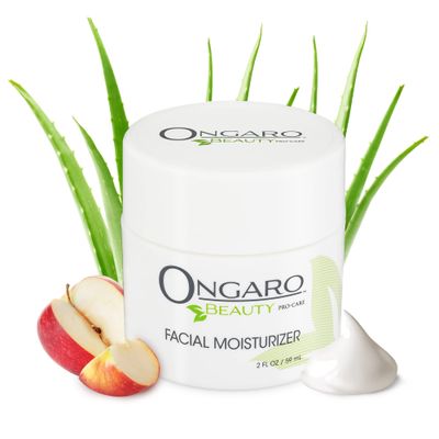 Ongaro Beauty Organic Face Moisturizer - Hydrating Face Cream, Probiotic Moisturizer with Aloe Vera, Vitamin A, C E - Hyaluronic Acid, Face Lotion for All Skin Types - Nourishes Skin - 2 fl. Oz