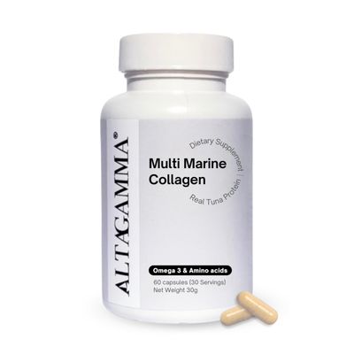 Marine Collagen Peptides - Marine Collagen for Women Men - Multi Collagen Peptides - Hair, Skin, Nails Joints - Multi Collagen Protein Vitamins - Organic Collagen Peptides, 60 Collagen Capsules