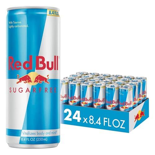 Red Bull Sugar Free Energy Drink with 80mg Caffeine plus Taurine B Vitamins, 8.4 Fl Oz, Pack of 24 Cans