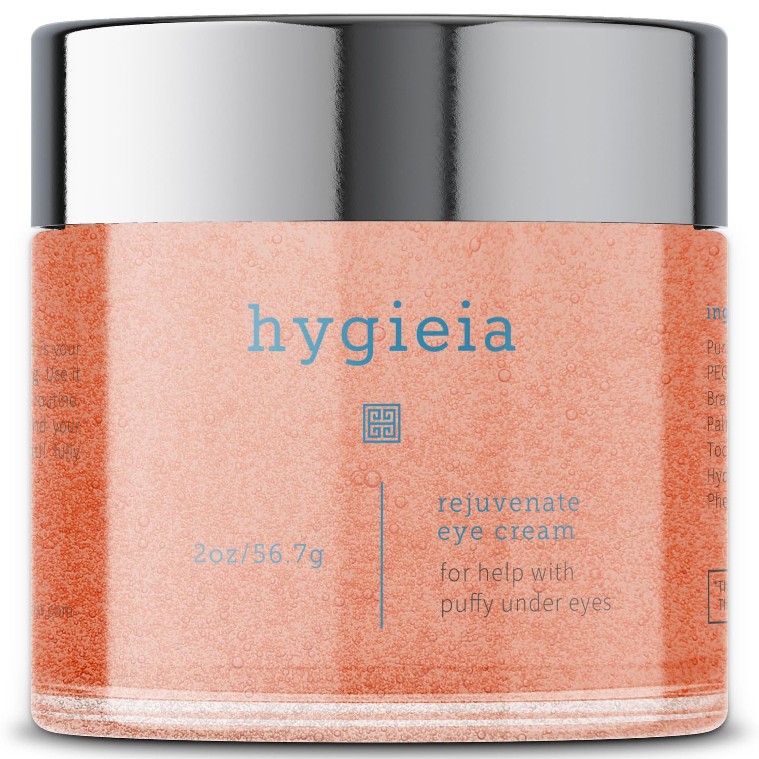 Hygieia Eye Restore Cream - Anti-Aging Day Night Cream for Age Circles, Puffiness Wrinkles, Cellular Absorption - Peptides, Collagen, Hyaluronic Acid Retinol Cream for Radiant Under Eyes, 2 Oz