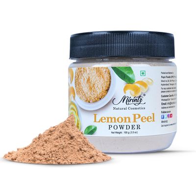 Mirintz 100 Natural Lemon Peel Powder (100 gms) Pure Lemon Face Peel Mask for Cosmetics Skincare Ayurveda Products Vitamin C Face Mask Lemon Powder Skin Peeling for Face Skincare Gift Set