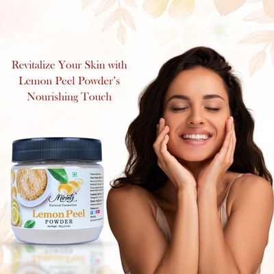Mirintz 100 Natural Lemon Peel Powder (100 gms) Pure Lemon Face Peel Mask for Cosmetics Skincare Ayurveda Products Vitamin C Face Mask Lemon Powder Skin Peeling for Face Skincare Gift Set