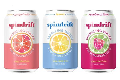 Spindrift Real Fruit Sparkling Seltzer Water, LemonGrapefruitCucumberRaspberry Lime (Pack of 24)