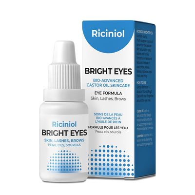 Riciniol Bright Eyes -Bio-Advanced Castor Oil Ointment Eye Formula for Skin, Lashes, and Brows, 15 ml, Pack of 1