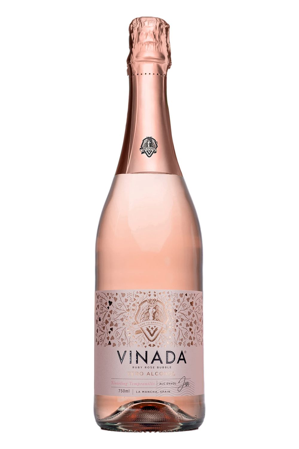 VINADA - Sparkling Ros - Zero Alcohol Wine - 750 ml (1 Glass Bottles)