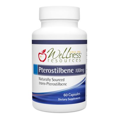 Wellness Resources Pterostilbene - Natural Source Silbinol Trans-Pterostilbene for Healthy Aging (100mg, 60 Veggie Capsules), Non-GMO, Vegan, Soy-Free