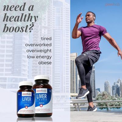 powbab Liver Cleanse Detox. 1 Patent-Pending Optimized Repair Formula. Liver Md Focus Research with Organic Baobab, Beet Root Powder, and Goji. Beats Milk Thistle Silymarin Dandelion (60 Capsules)