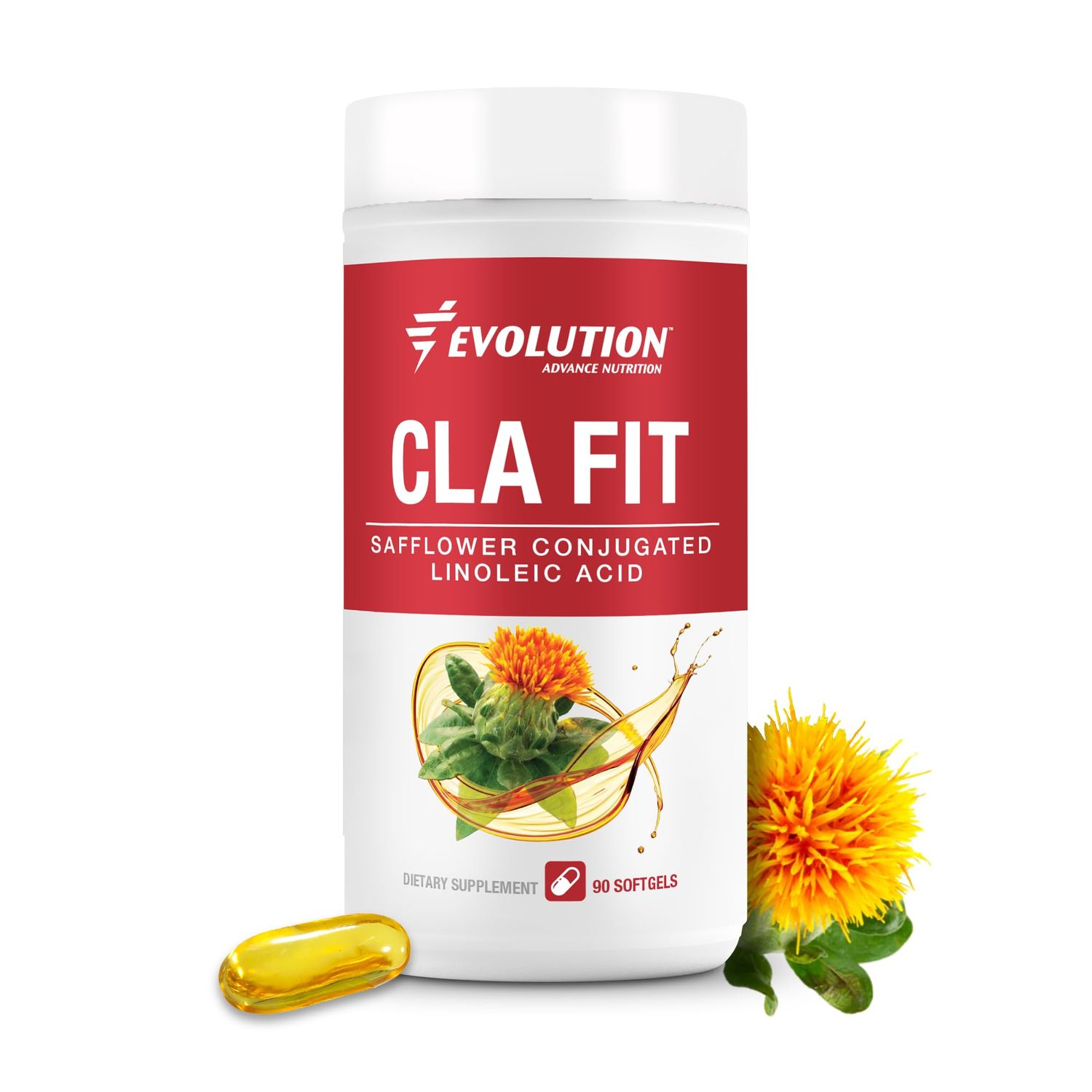Evolution Advance Sport Nutrition CLA Fit 2,400 mg - Conjugated Linoleic Acid Supplement - Support Lean Muscle Mass, Promote Energy - Non-GMO, Gluten-Free (90 Softgels), 800 mg Per Softgel