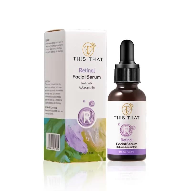 TTFM Retinol Facial Serum 30ml 1.0 Fl OZ Retinol Astaxanthin Serum Hydrating Formula Facial Serum Skincare For Dull Skin Anti-Aging Serum