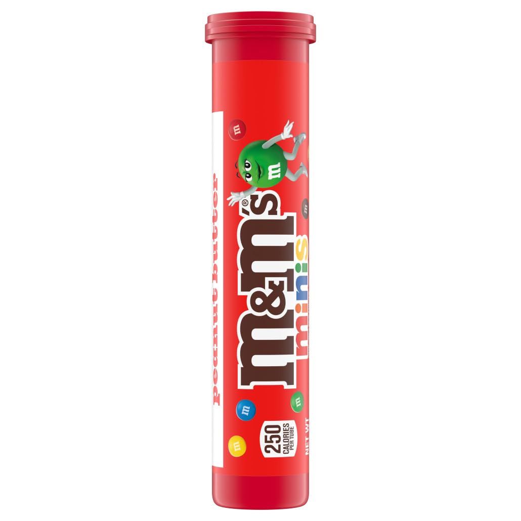 MM&#39;S Minis Peanut Butter Milk Chocolate Candy, 1.74 Oz Mega Tube (Packaging May Vary)