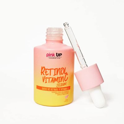 PINK UP Retinol and Vitamin E Serum Vitaminc C Serum Face Serum Reduces and prevents blemishes on facial skin Lightens the skin Model PKSK08