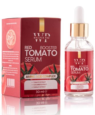 Whisper Pro Red Tomato Face Moisturizing Serum 100 Vegan 1 fl oz. - Anti Aging and Hydrating Formula - Evening Skin Tone - Strengthening Skin Barrier - Lycopene Face Skin Treatment Serum