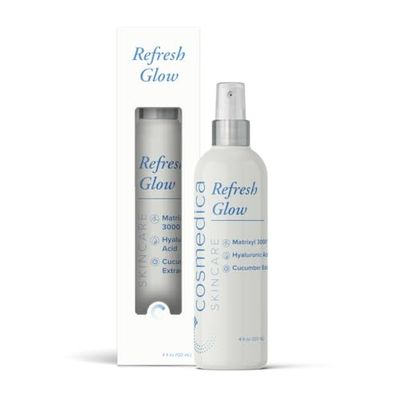 Cosmedica Skincare Refresh Glow Hydrating Peptide Spray with Matrixyl 3000, Cucumber Extract Hyaluronic Acid for Revitalized Skin - 4 oz