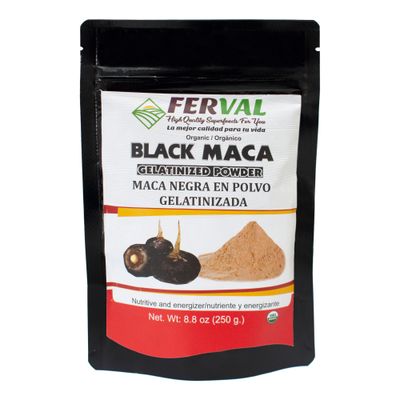 Ferval - Black Maca Powder (Bag of 8.8 oz) - Superfood from The Andes of Peru - by Iky Store