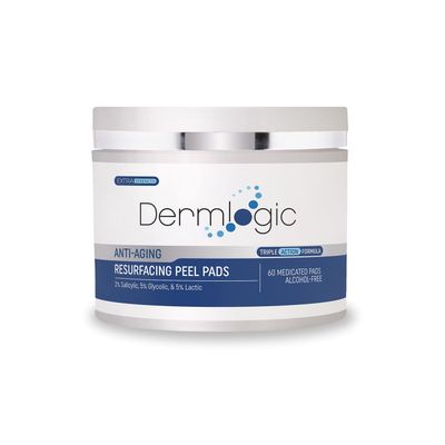 Anti Aging Resurfacing Peel Pads- Triple Action Chemical Peel Pads Combined with Glycolic, Lactic, and Salicylic Acids. Smooth s Fine Lines, Wrinkles, Dark Spots, and Imperfections to Enhance the Skin