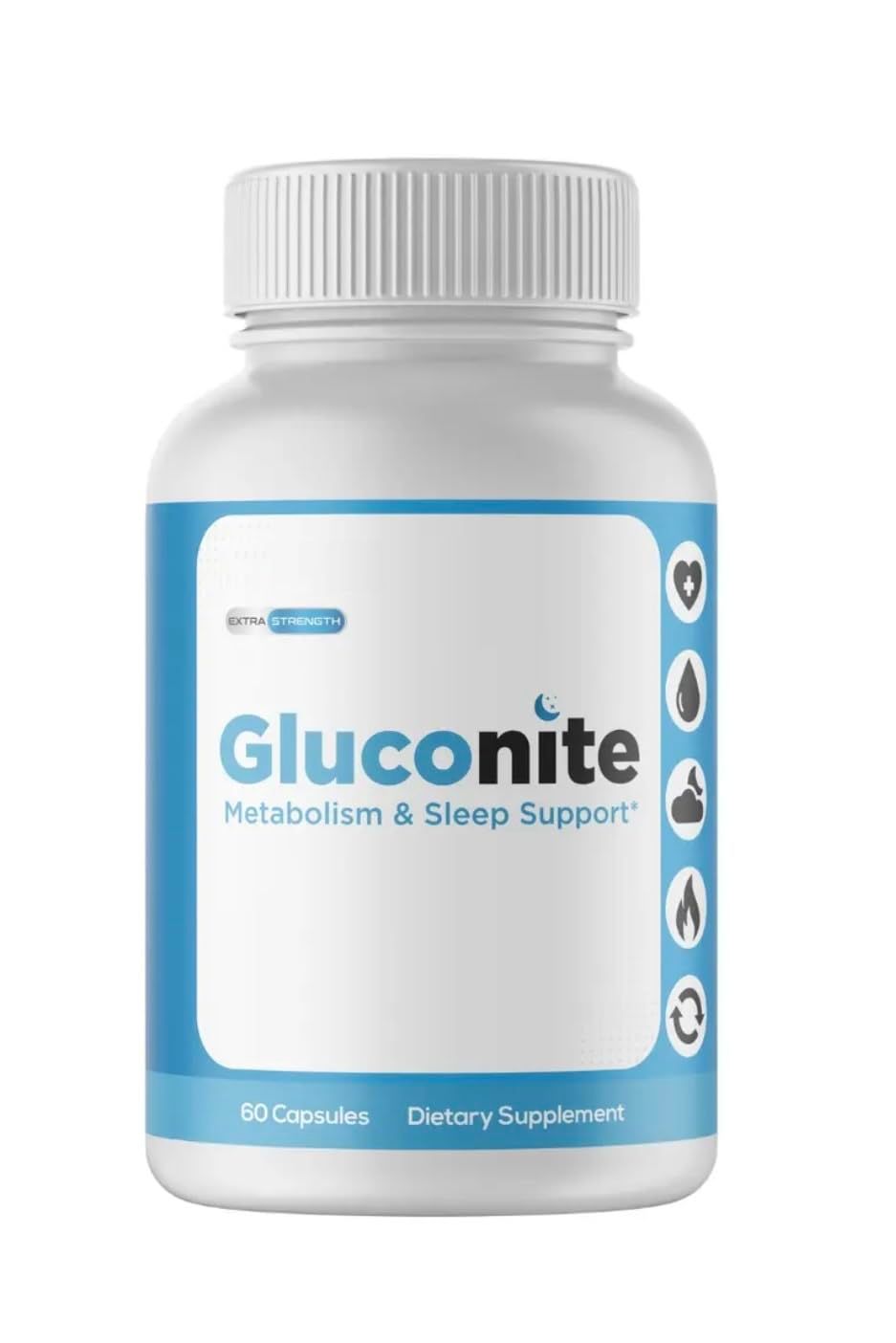 Alpha Pure Gluconite Metabolism and Sleep Support 60 Capsules Natural Sleep Longer Non Habit Forming Melatonin
