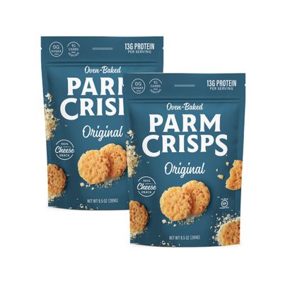 ParmCrisps Party Size Original, 9.5 oz (Pack of 2), Keto Snacks, 100 Cheese Crisps, Gluten Free, Sugar Free, Keto-Friendly