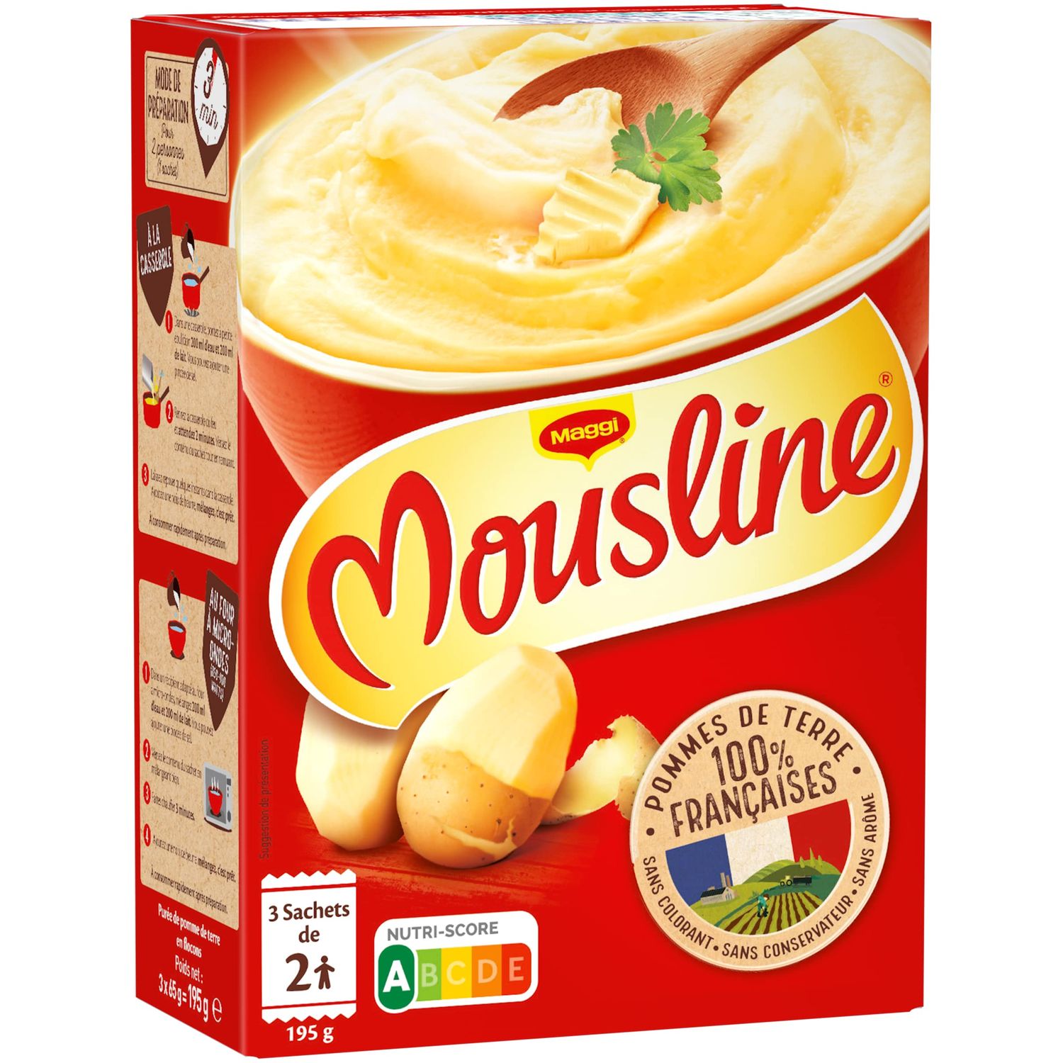 maggi Mousline French Potato Flakes 195g (6.9 oz) from France