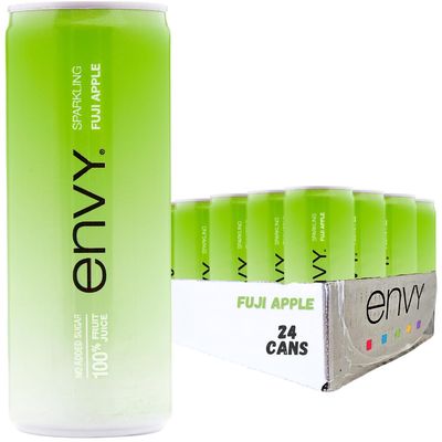 Envy Sparkling 100 Fruit Juice, Fuji Apple 8oz (Case of 24)