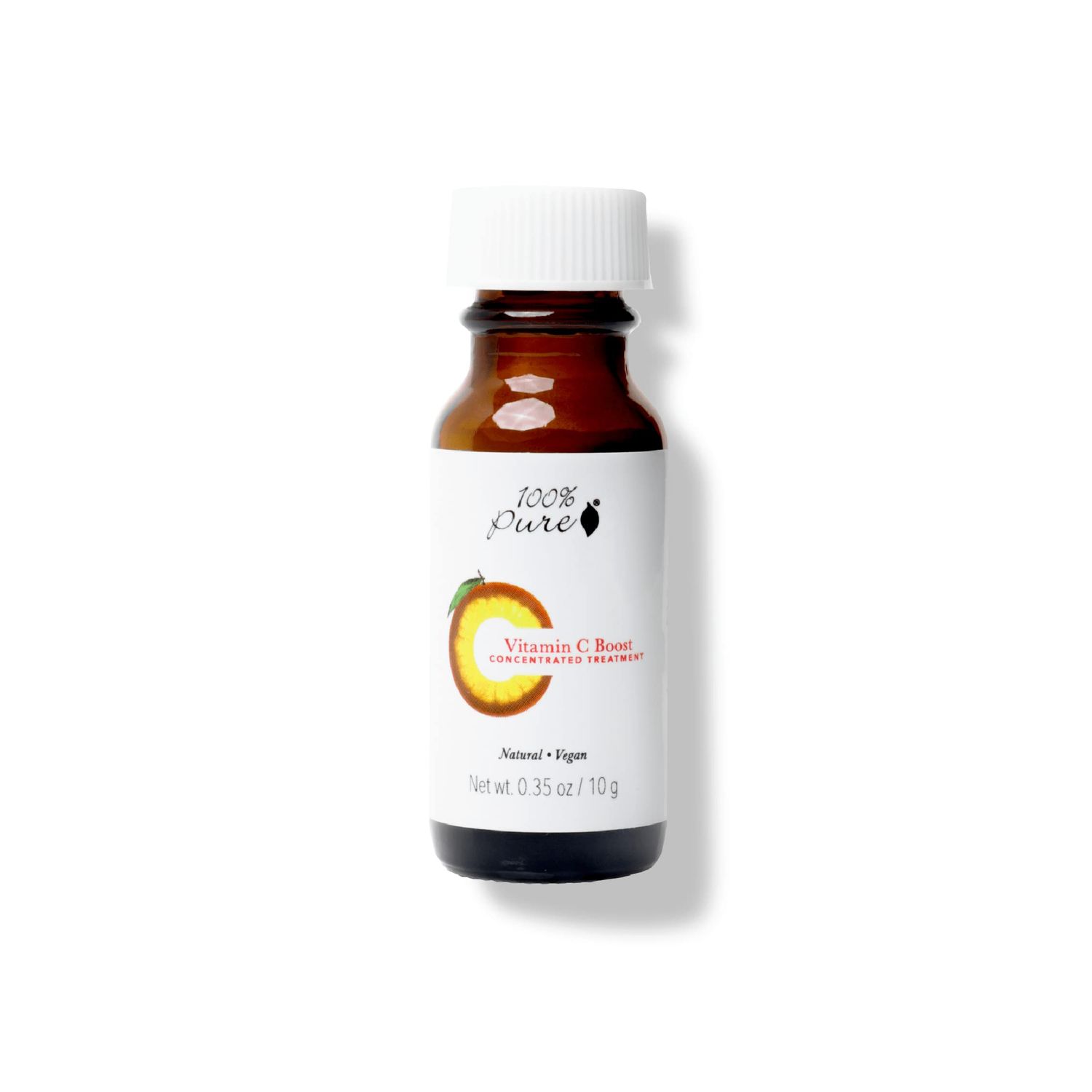 100 PURE Vitamin C Boost Powder to Serum Rejuvenate Face Firming Antioxidants Hyaluronic Acid Illuminating Vibrant Facial Skin Care - Vegan - .35oz