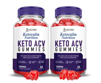(2 Pack) Ketocalm Nutrition Keto ACV Gummies Advanced Formula 1000MG Keto Calm Nutrition Keto Gummies Apple Cider Vinegar Formulated with Pomegranate Beet Juice Powder B12 Vegan Non GMO 120 Gummys