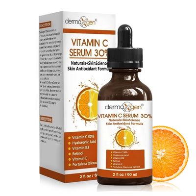 30 Vitamin C Serum (2 Fl Oz) Pure Organic Anti- Wrinkle Hyaluronic Acid Retinol Vitamin E Vitamin B, Facial Serum For Anti-aging, Wrinkles, And Fine Lines.