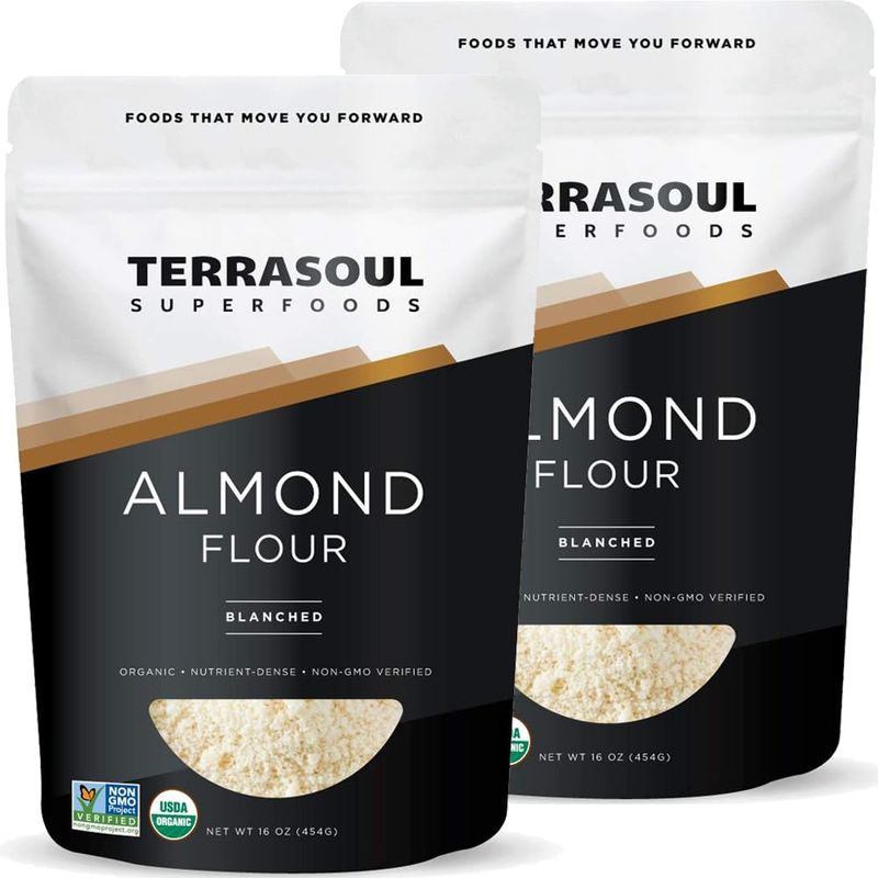 Terrasoul Superfoods Organic Almond Flour, 2 Lbs (Pack of 2) - Fine Texture Grain-Free Gluten-Free Perfect for Keto Baking