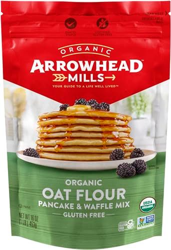 Arrowhead Mills Oat Flour Pancake Waffle Mix, 16 Ounce Bag